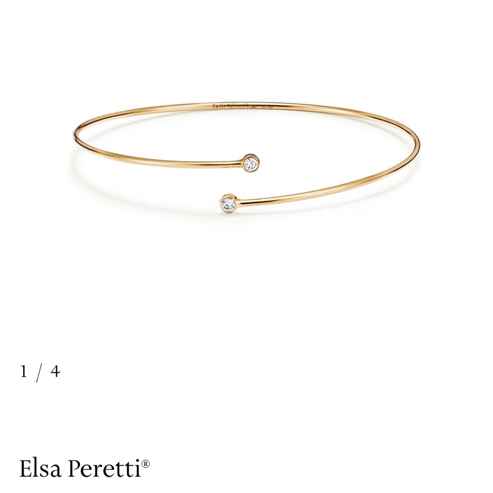 Tiffany & Co. Elsa Peretti 18k Gold Bracelet with Diamonds .23